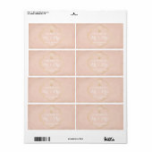 Réception de mariage Mini Champagne Étiquette Anan (Feuille entière)