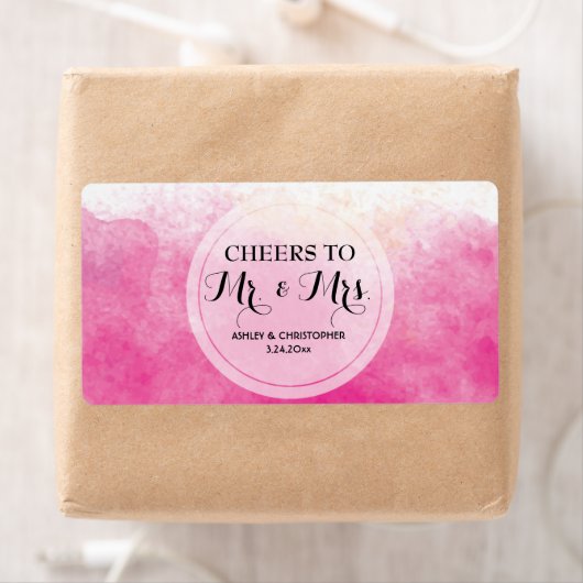 Réception de mariage Mini Champagne Étiquette Aqua (En situation)