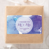 Réception de mariage Mini Champagne Étiquette Aqua (En situation)