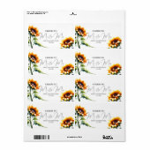 Réception de mariage Mini Champagne Étiquette Favo (Feuille entière)