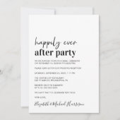 Réception de mariage moderne minimal Invitation (Devant)