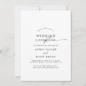 Réception de mariage moderne Script Invitation (Devant)