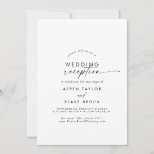 Réception de mariage moderne Script Invitation