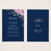 Réception de mariage pour un monogramme floral ros (Devant & derrière)