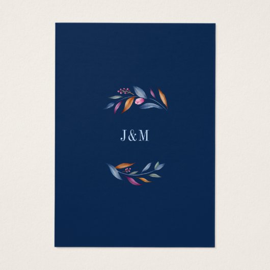 Réception de mariage pour un monogramme floral ros (Dos)