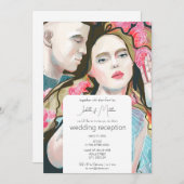 Réception de mariage romantique Invitation