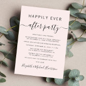 Réception de mariage rose chic Invitation