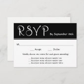Réception de mariage RSVP 3 Choix de menu Réponse (Devant / Derrière)