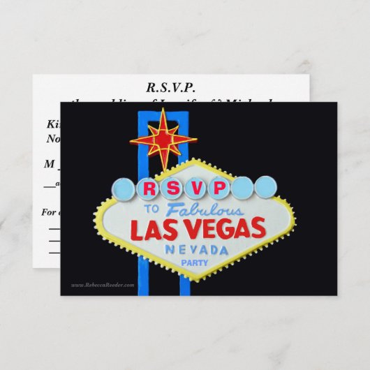 Réception de mariage RSVP Las Vegas (Devant / Derrière)