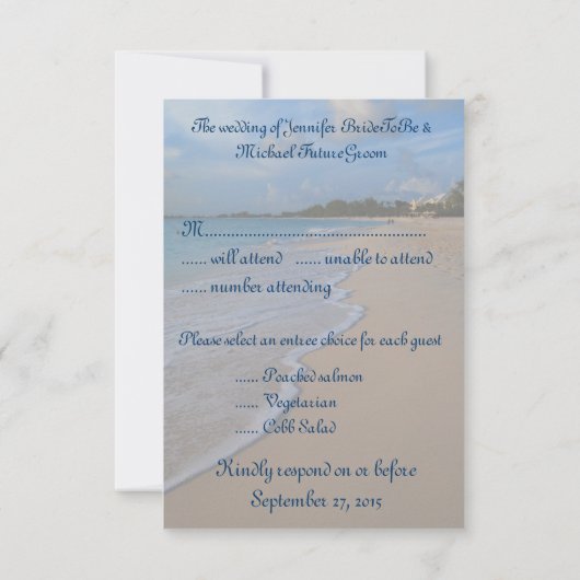 Réception de mariage RSVP s'inscrit dans l'invitat (Dos)