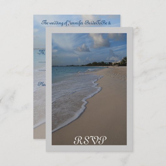 Réception de mariage RSVP s'inscrit dans l'invitat (Devant / Derrière)