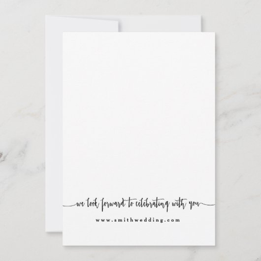 Réception de mariage rustique Invitation (Dos)