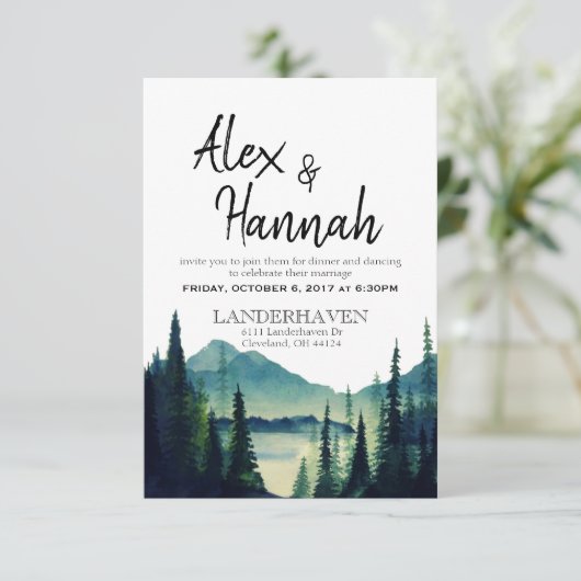 Réception De Mariage Seulement Invitation (Debout devant)