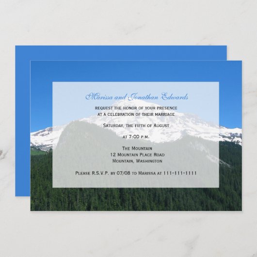 Réception de mariage seulement Invitation — Montag (Devant / Derrière)