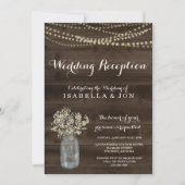 Réception De Mariage Seulement Invitation | Rustiq (Devant)