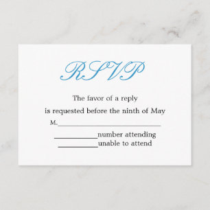 Réception de mariage simple et élégante RSVP