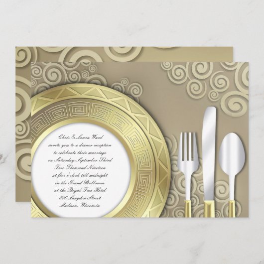 Réception de mariage (toute occasion) Invitation p (Devant / Derrière)