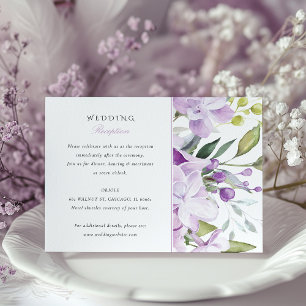 Réception de mariage Whimsical Lilac Invitation