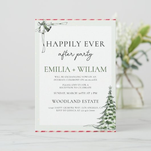 Réception de Noël après la carte Mariage de fête (Debout devant)