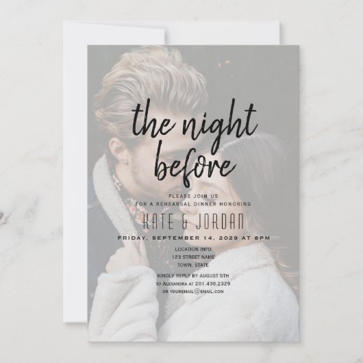 Réception de photos moderne Invitation (Devant)