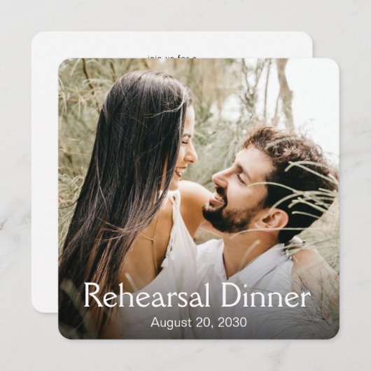 Réception de photos moderne Invitation (Devant / Derrière)