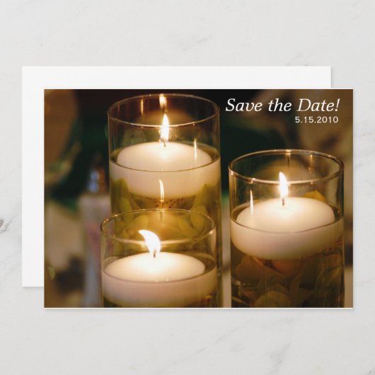 Réception d'une invitation aux bougies (Devant / Derrière)