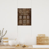 Réception en bois rustique 6 Tableau de sièges (Cuisine)