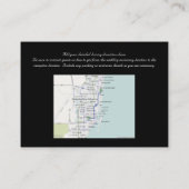 Réception et carte Fuchsia Black Reverse Swirl (Dos)