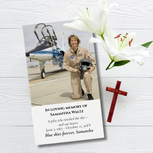 Réception funéraire moderne, Pilote, Aviation