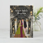 Réception indienne numérique invitations mariage i (Debout devant)