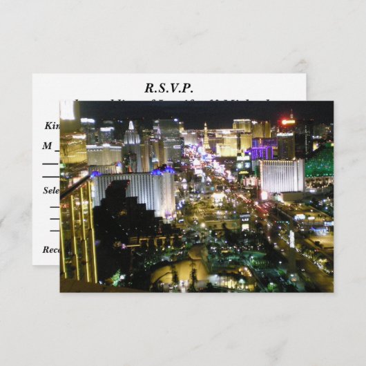 Réception Las Vegas RSVP (Devant / Derrière)