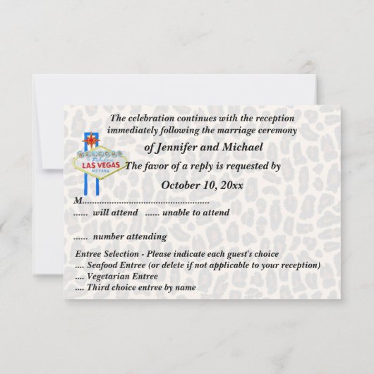 Réception Las Vegas RSVP Leopard Fur (Dos)