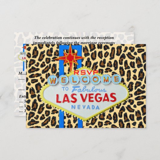Réception Las Vegas RSVP Leopard Fur (Devant / Derrière)