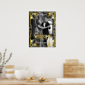 Réception Mariage Art Déco Bienvenue Photo Or (Cuisine)