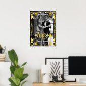 Réception Mariage Art Déco Bienvenue Photo Or (Bureau à domicile)