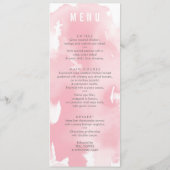 RÉCEPTION MARIAGE MENU aquarelle rose pâle gris ro (Dos)