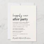 Réception Mariage moderne minimal Invitation crème (Devant)