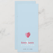 RÉCEPTION MENU DÎNER mignon empreinte digitale coe (Devant / Derrière)