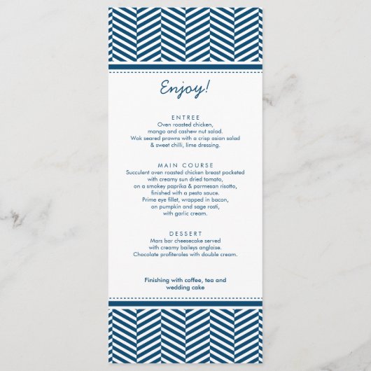 RECEPTION MENU MENU monogramme ancre nautique (Dos)