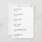 Réception minimale Carte de profil du mini invité (Devant)