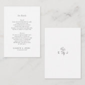 Réception minimaliste classique Carte de boîtier (Devant / Derrière)