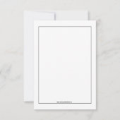 Réception moderne blanche et noire Invitation (Dos)