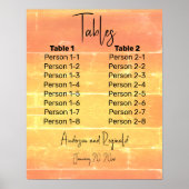 Réception Pastel Décontracté d'été 8x2 Tableau de (Devant)