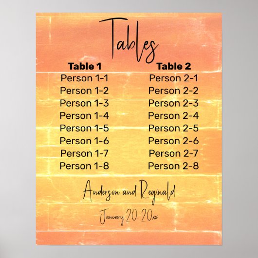 Réception Pastel Décontracté d'été 8x2 Tableau de  (Devant)