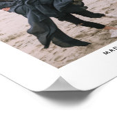 Réception photo Mariage simple et moderne Affiche  (Coin)