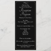 Reception Program -Black White Infinity Scroll, Menu (Voorkant)