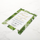Réception Tropical Elopement Invitation Gold (Rotation)