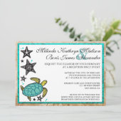 Réception Whimsical Beach Invitations De Mariage U (Debout devant)
