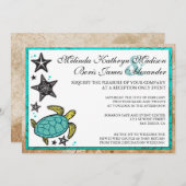 Réception Whimsical Beach Invitations De Mariage U (Devant / Derrière)