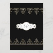 RéceptionDîner Menu Classique Baroque Swirl Circle (Dos)